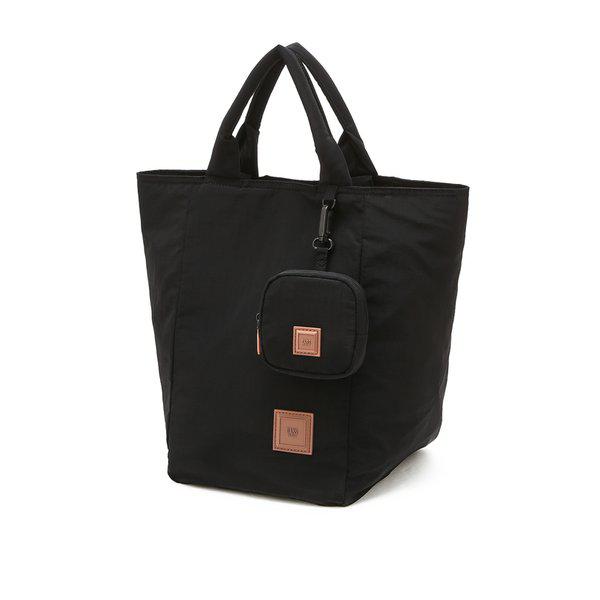 [26SS] ブラックチェックナイロントートバッグ DBBA6EG51BK