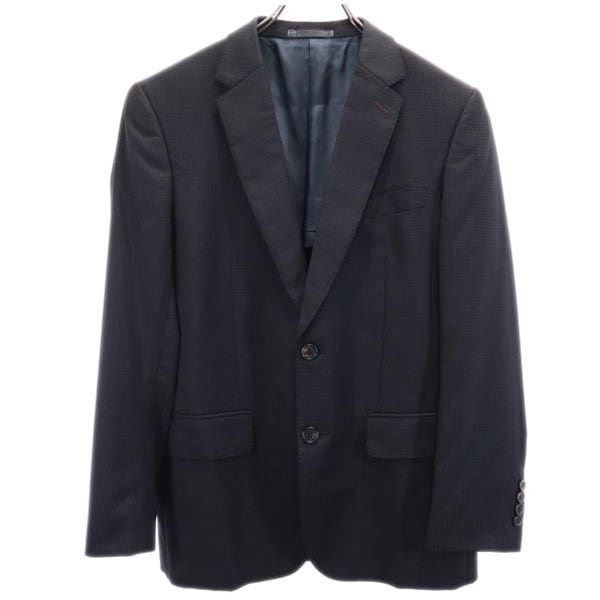 日本製 ドット柄 ウール100％ テーラードジャケット M ブラック系 LONDON メンズ