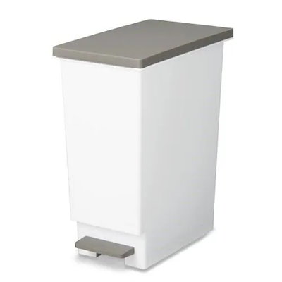 他サイト： ゴミ箱 フタ付き ペダル式 スリム ネオカラー分別スリムペダル45 ブラウン 新輝合成(株)の商品画像