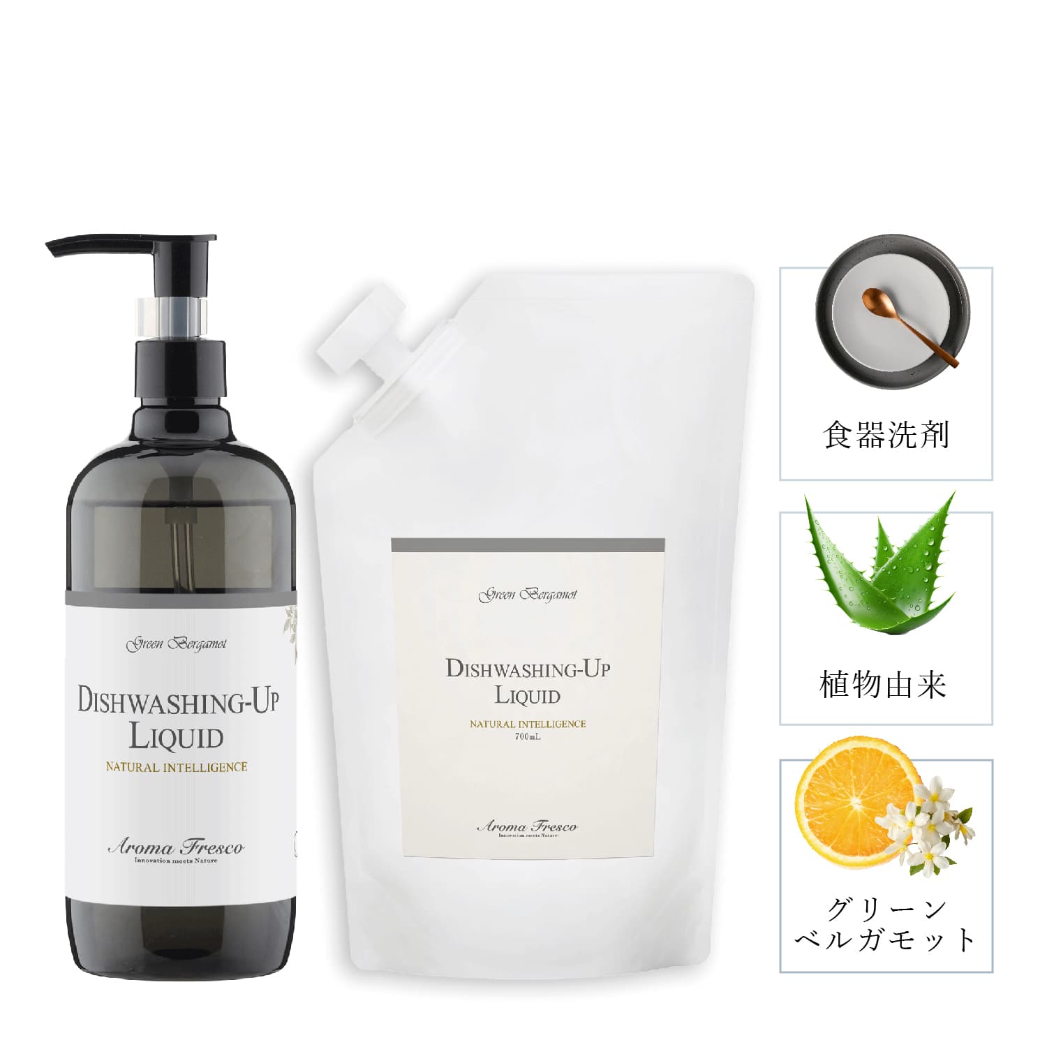 洗剤 クリーナー 本体 詰め替え用 2点セット ボトル 液体 キッチン 食器用洗剤 食器洗い 手肌に優しい