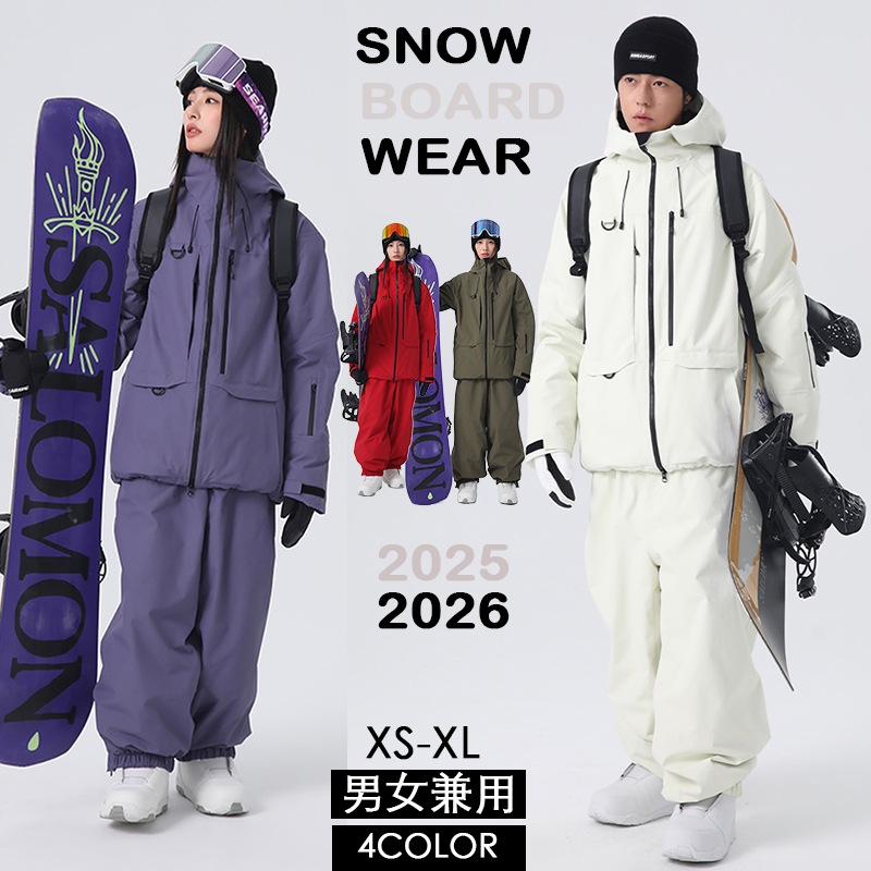 4COLOR スノーボードウェア 上下セット 2025-2026NEW レディース メンズ ジャケット アウター パンツ スキーウェア 27,755円