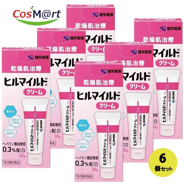 【6個セット】 【第2類医薬品】 【健栄製薬株式会社】ヒルマイルドクリーム30g(4987286317458-6）
