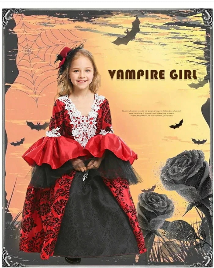 ハロウィン 衣装 ゴシック&ロリータ 仮装 豪華ドレス 女の子 Halloween コスプレ衣装 衣装 新劇演出 ヴァンパイアコスム 演出服 舞台ステージ服 ハロウィン 仮装 お化け 変装 3点