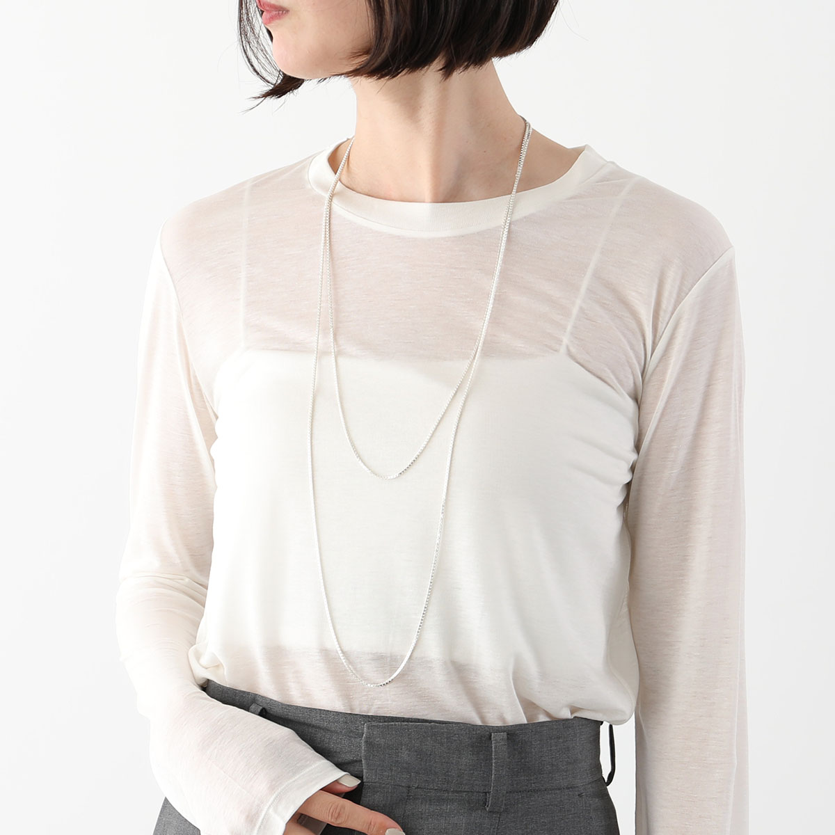 Saskia Diez サスキアディッツ ネックレスLOOP NECKLACE VERY LONG レディース チェーン アクセサリー SILVER