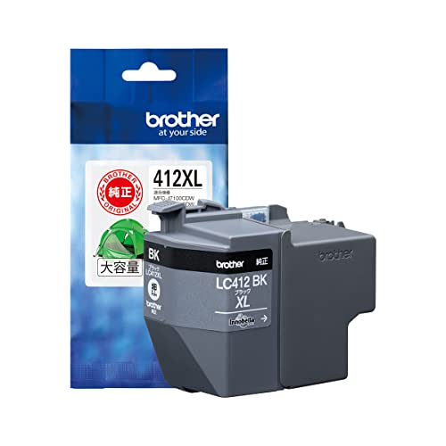 ブラザー工業 【ブラザー純正】インクカートリッジブラック(大容量)LC412XLBK対応型番:MFC-J7300CDWMFC-J7100CDW他