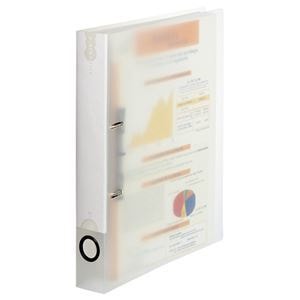 （まとめ） TANOSEE Dリングファイル（PP表紙） A4タテ 2穴 250枚収容 背幅43mm クリア 1冊 15セット