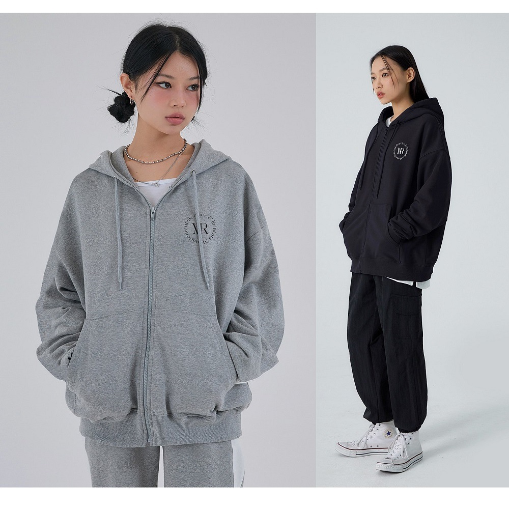 [ACOVER] 22 F/W ロゴサイクルレタリング オーバーフィットフード集業 [2色]