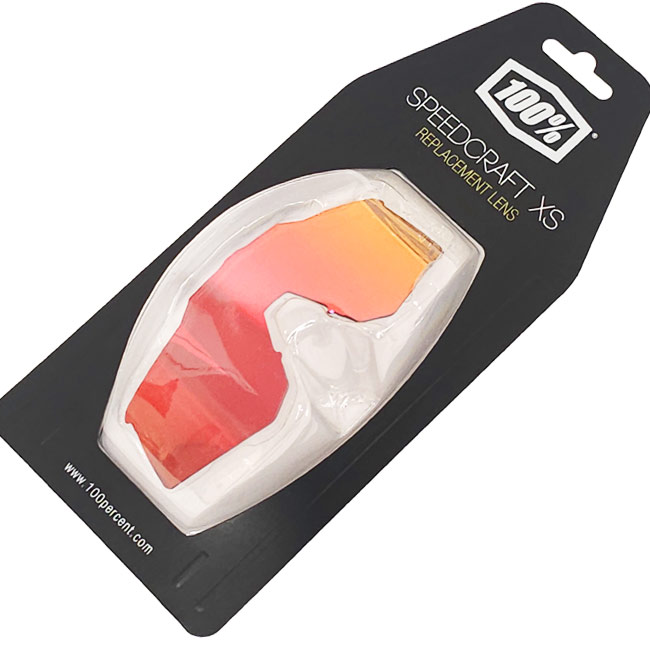交換用レンズ 100%(ワンハンドレッド) スピードクラフトXS用 リプレイスメントレンズ 本体は別売 69039-00001ハイパーレッドMLミラー(24y12m)