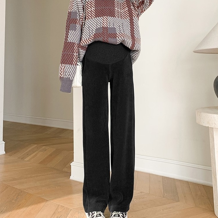 ボトムス パンツ ロングパンツ ストレートパンツ ポケット ウエストゴム マタニティパンツ ルームウエア コーデュロイ かわいい 大人可愛い きれいめ シンプル 上品 おしゃれ かっこいい カジュアル
