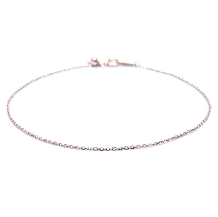 チェーン ブレスレット 18cm アジャスター付き K10PG ピンクゴールド/294183【中古】