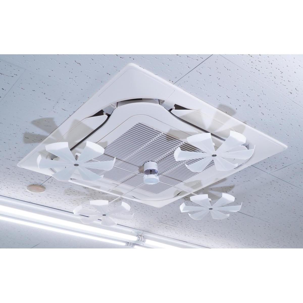 【在庫有・即納】TO-PLAN ドローン型エアコンファン TKTA-07　オフィス 4方向天井カセット型用 直撃風・温度ムラ解消 省エネ効果