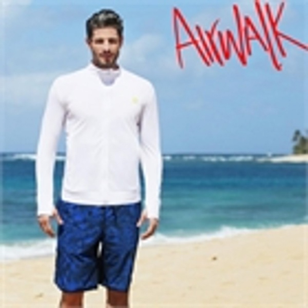 (エアワーク) エアワークサーフメンズラッシュガードセット (ジップアップ+トランク) YAWE5036_WH+YAWE0904_NV 10,336円