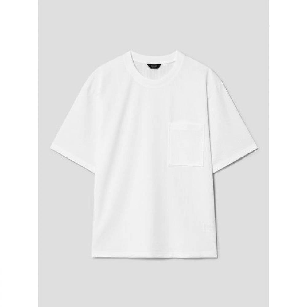 [ギャラクシーライフスタイル] シーサッカーラウンド T シャツホワイト (GC4342M121)