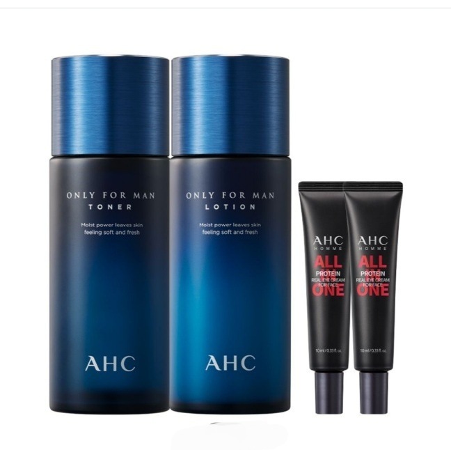 [AHC] オンリーフォーマンギフトセット トナー150ml+ローション150ml+メンズアディクリーム10mlx2