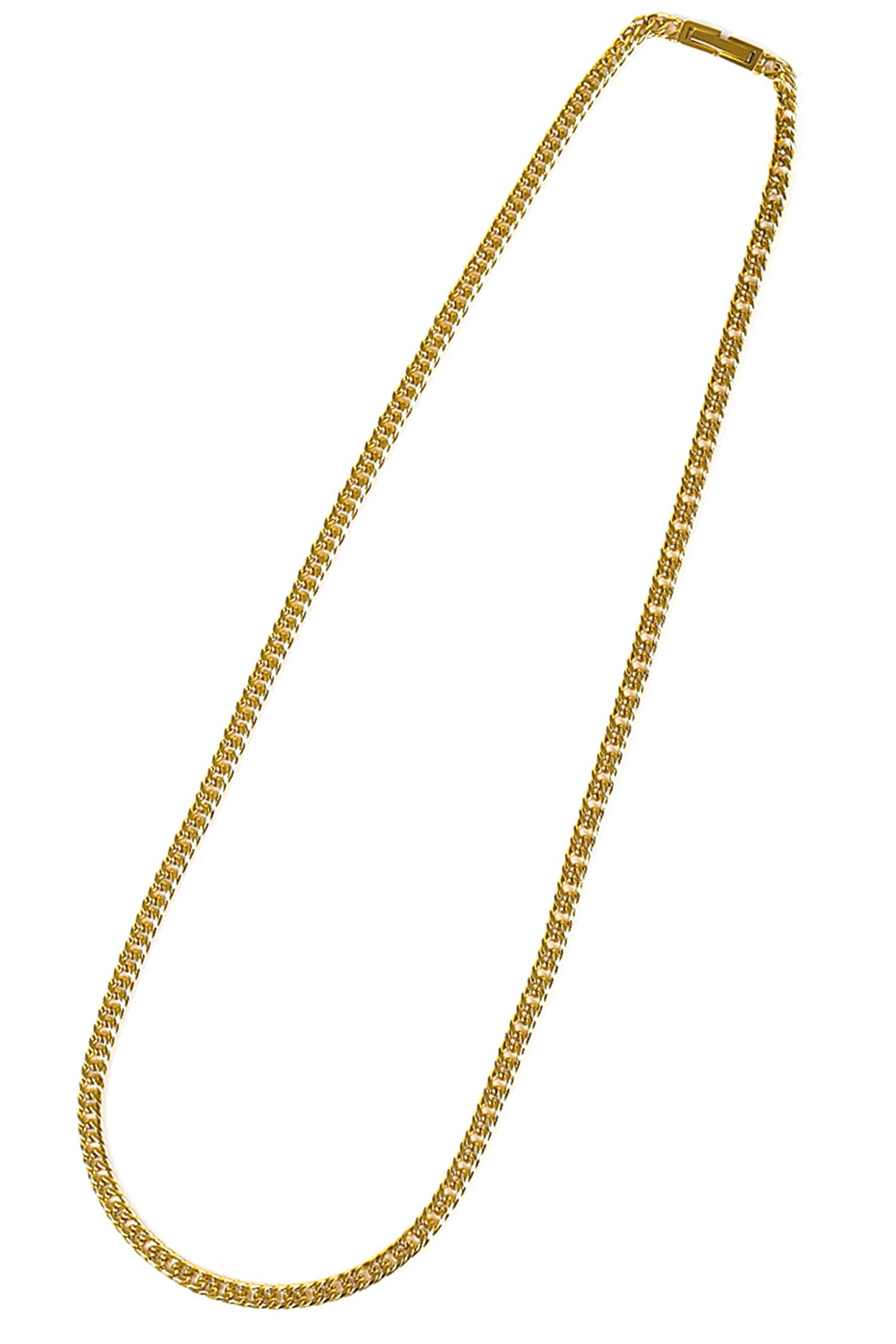 PLUSTER 喜平ネックレス メンズ 18金 ゴールド 6面 60cm 13g ステンレス 316L キヘイ 金属アレルギー対応 [専用ポーチ付き] 人気 母の日 ジュエリー プラスター 対象ジュエ