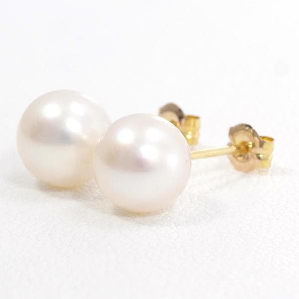 K18 18金 イエローゴールド　天然パール　YG 　シンプル　ピアス　097 k18 パール ピアス 真珠 アコヤ スタッドピアス イエロー