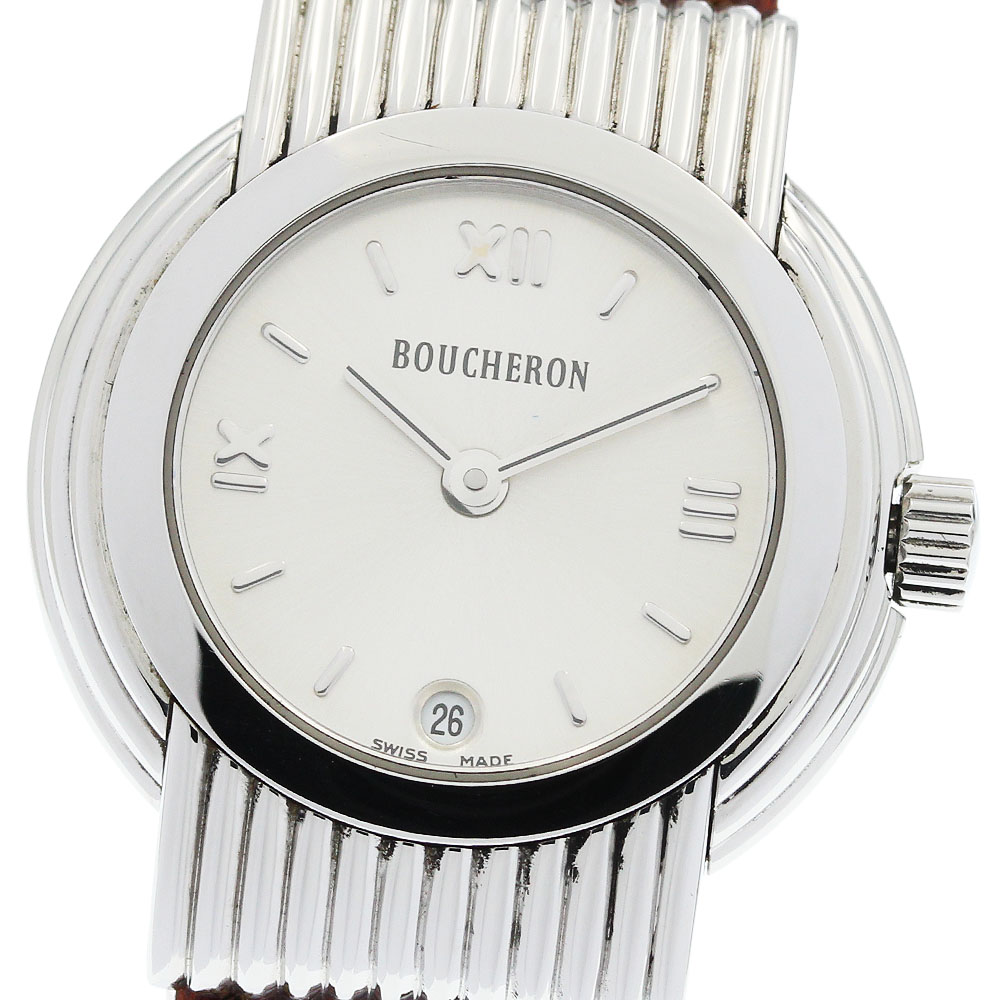 ブシュロン Boucheron リフレ デイト クォーツ レディース 良品 箱・保証書付き_948929【中古】