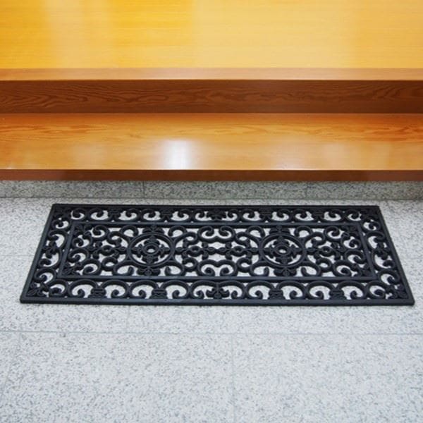 玄関マット 屋外用 室外用 ドアマット ラバーマット 45x120cm 泥除け 泥落とし 雪落とし おしゃれ 北欧 エレガント 大判 店舗入り口