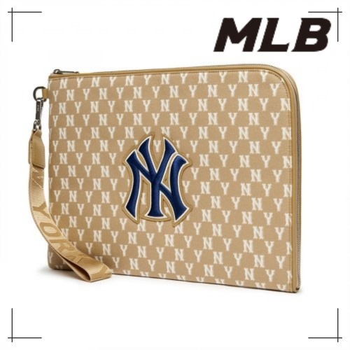 MLB公式正規品 ポーチ Monogram Jacquard Digital Device Pouch MNY (D.Beige)