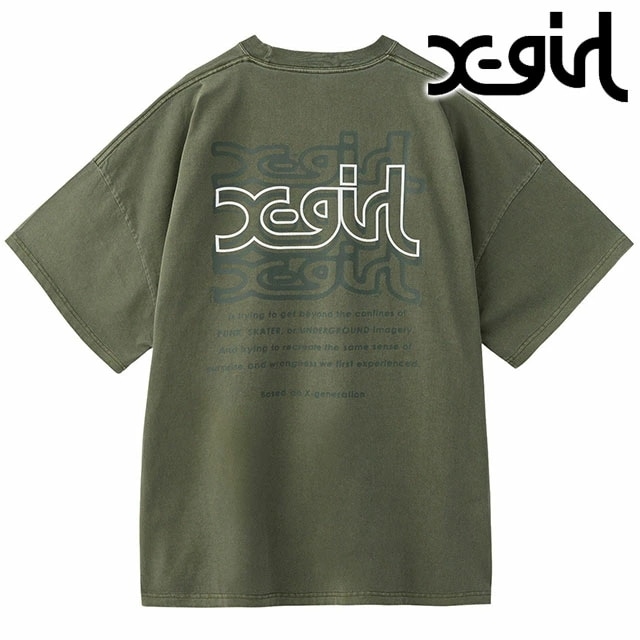 オーバープリントミルズロゴ ショートスリーブビッグティードレス [105253041006] レディース トップス Tシャツワンピース 半袖 OLIVE 正規取扱店