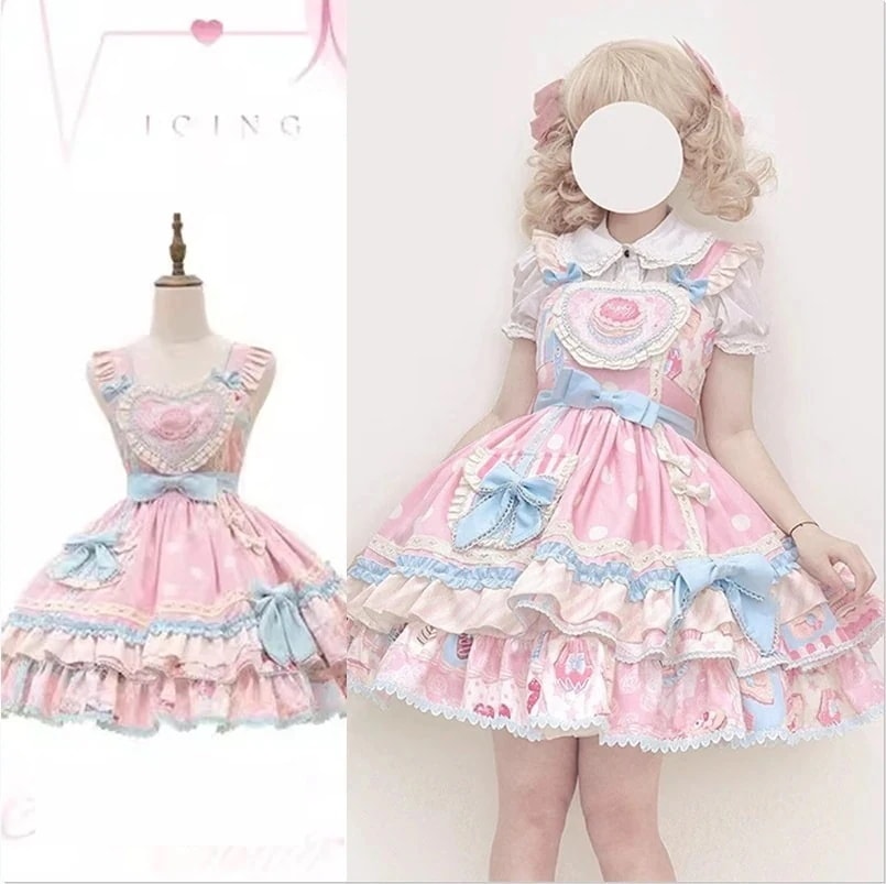 可愛い キャミワンピ プリンセスドレス ロリータドレス リボン ハイウエスト ショートワンピース