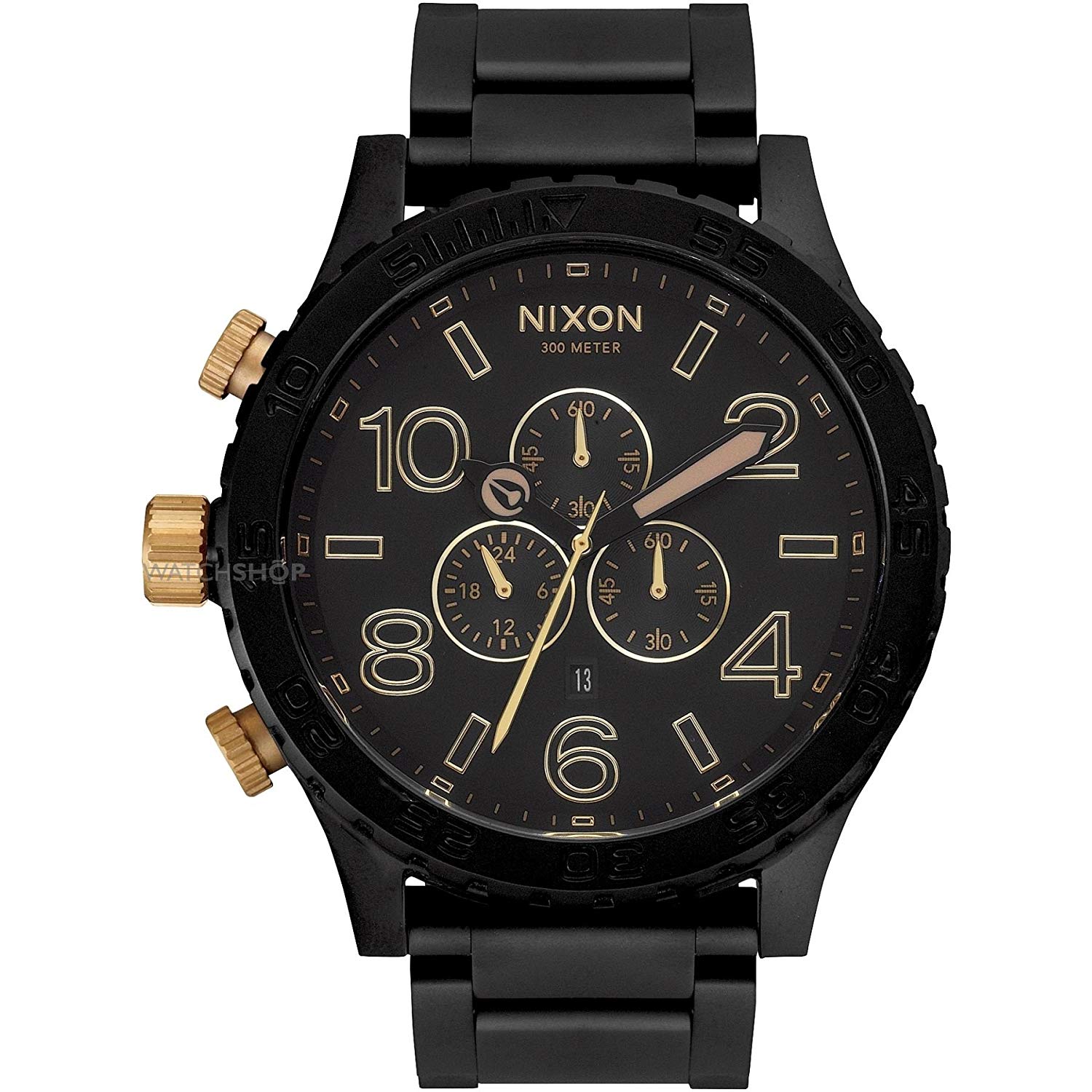 A083-1041 THE51-30 クロノグラフ ブラック ゴールド 腕時計 【並行輸入品】