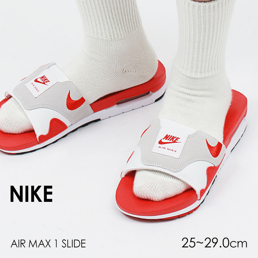 エアマックス1スライド DH0295 メンズ シューズ スライドサンダル スポーツサンダル スポサン シャワーサンダル シャワサン ブランド ぺたんこ おしゃれ デイリー シンプル スポーティ