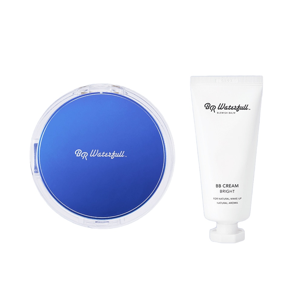 ビーアールウォータープール クッション SPF50+ PA++++ (15g) BB(40g)の2点セット 水光 トーンアップ デイリースキンケア 光彩