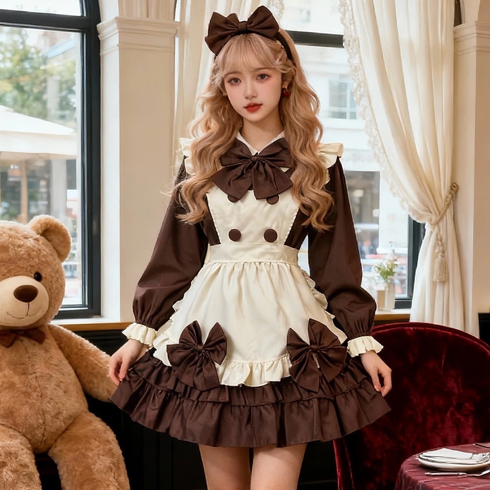 メイドカフェ ロリータ 可愛い萌え メイド フレンチ ふわふわスカート エプロン