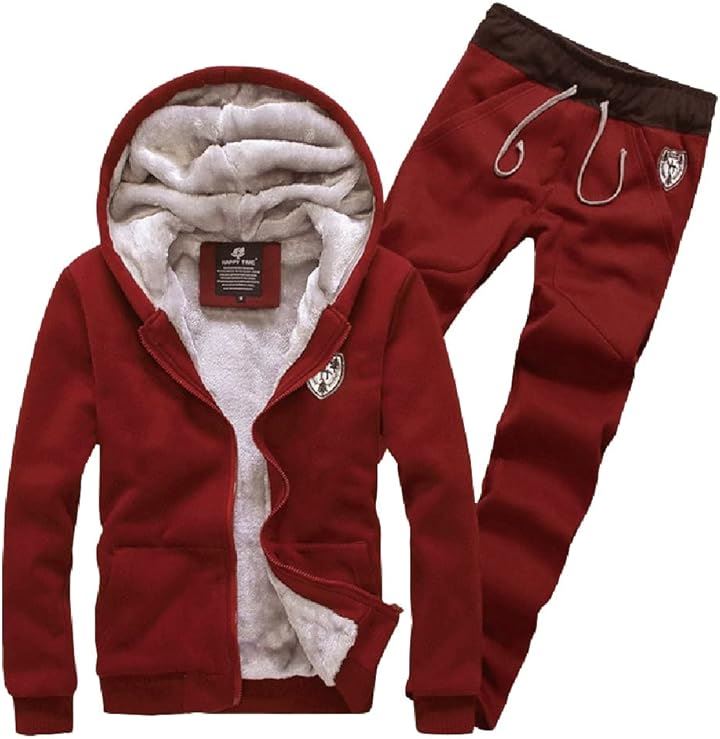 スウェット セットアップ スウエット 部屋着 長袖 パジャマ ルームウェア メンズ 上下 春 夏 秋 冬 物 用 系 服(レッド, XL)