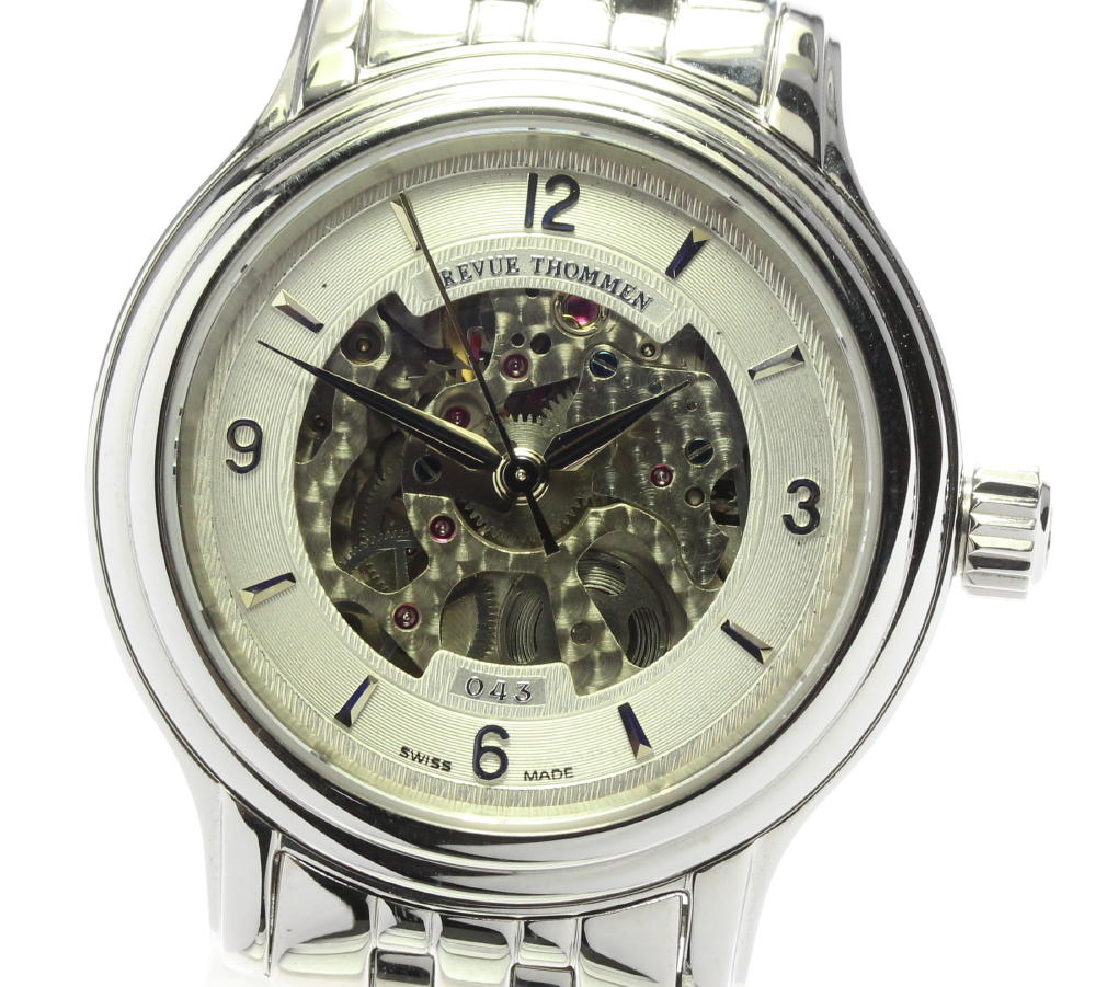 【REVUE THOMMEN】レビュートーメン スケルトン 12500.2 自動巻き レディース【中古】