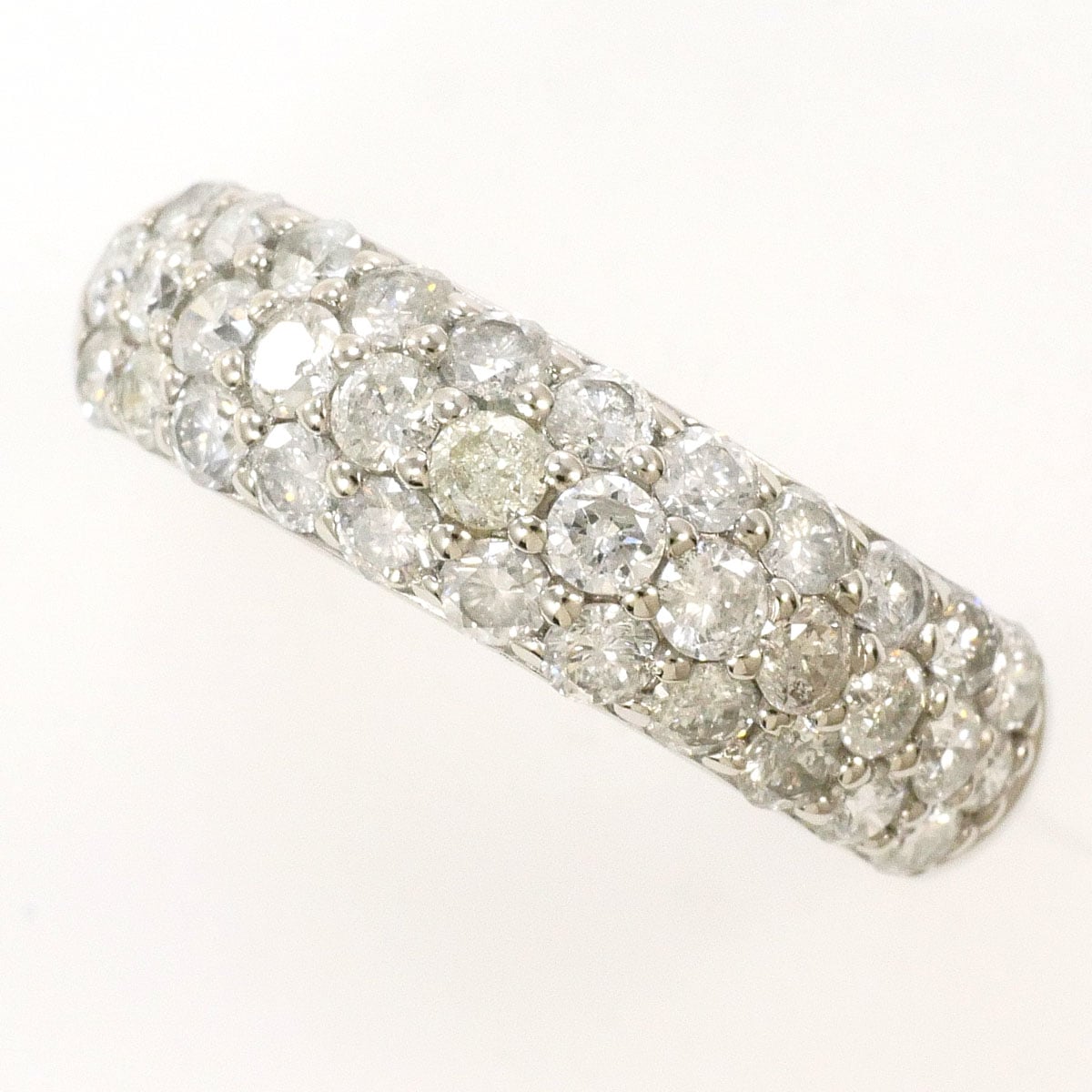 PT900 プラチナ リング・指輪 7.5号 ダイヤモンド 1.00ct 総重量約2.7g 中古