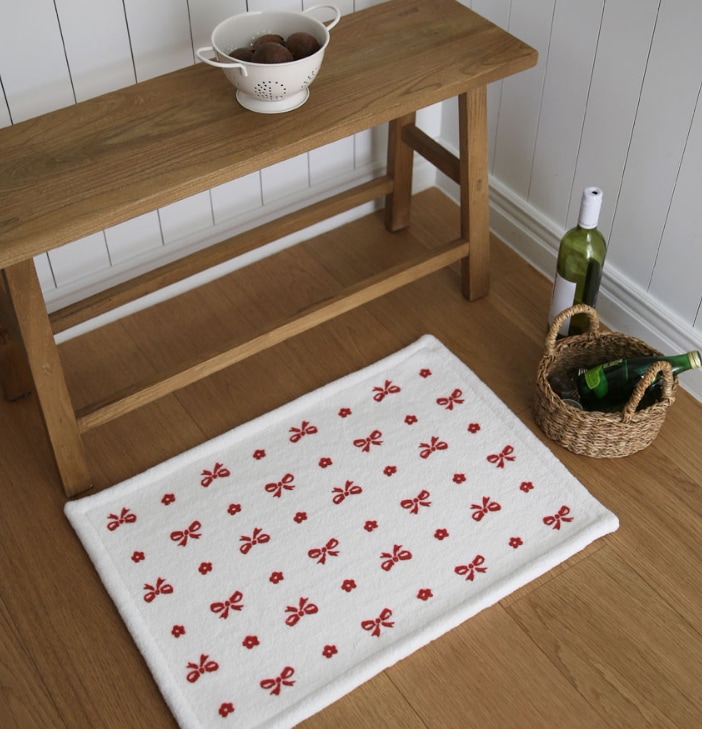 [THE FRIGG] Waukee リボン パターン 可愛いマット