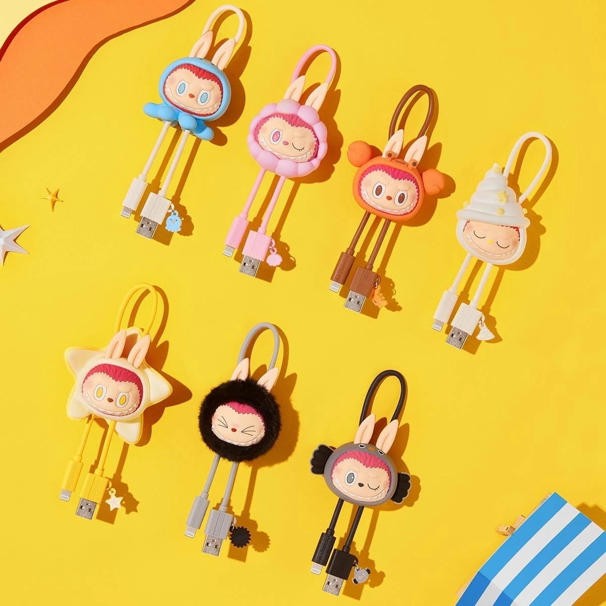 公式正規品POP MART LABUBU THE MONSTERS Cable USBケーブル 充電 充電用データケーブル ライトニングケーブル携帯電話充電線充電ケーブルガチャポン ブラインドボックス