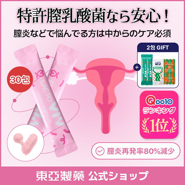 [Qoo10] 東亜製薬 【膣健康特許乳酸菌】ラクトバイブ ジノ