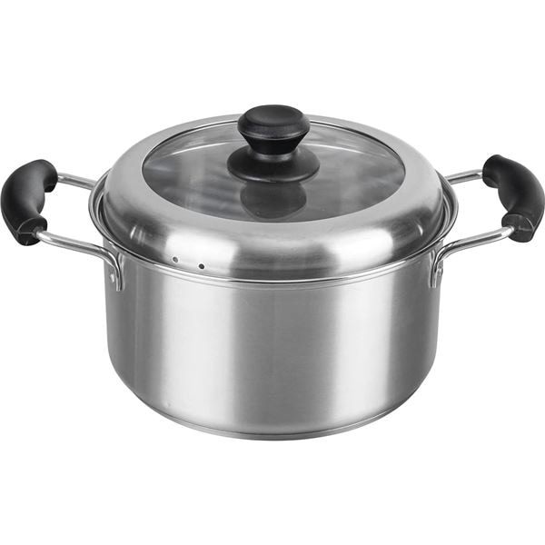 [2個セット] 和平フレイズ ローザー IH対応両手鍋 ガラス窓付蓋 22cm RB-2317鍋