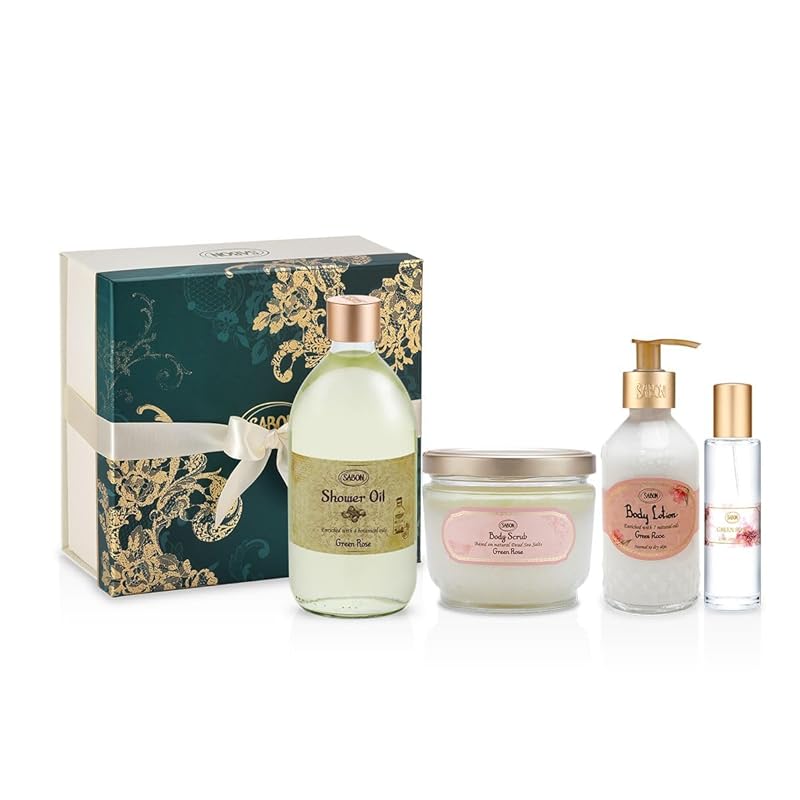 SABON(サボン) ボディケア4STEPレギュラーセットN グリーン・ローズ 500mL600g200mL30mL