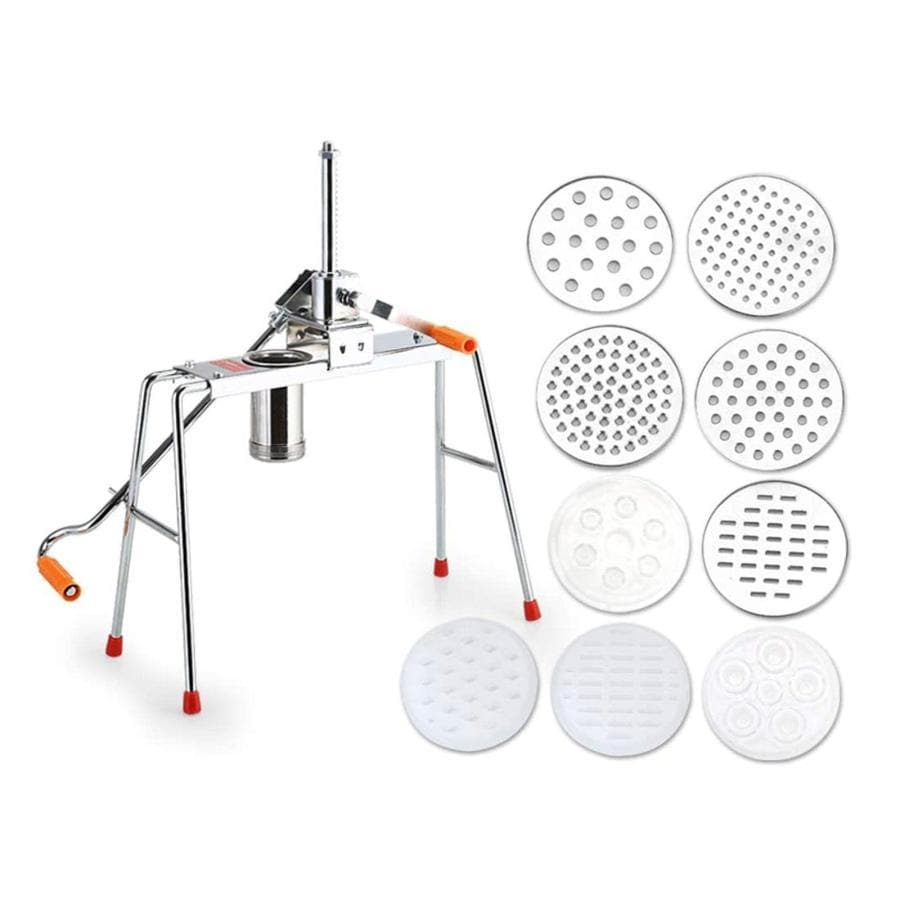 製麺機 麺機 ラーメン製麺機 麺類 家庭用パスタマシン ステンレス製 多機能 手動式 製麺機 ラーメン コンパクト キ ッチン用品 9麺モールド調理器具 カッター刃