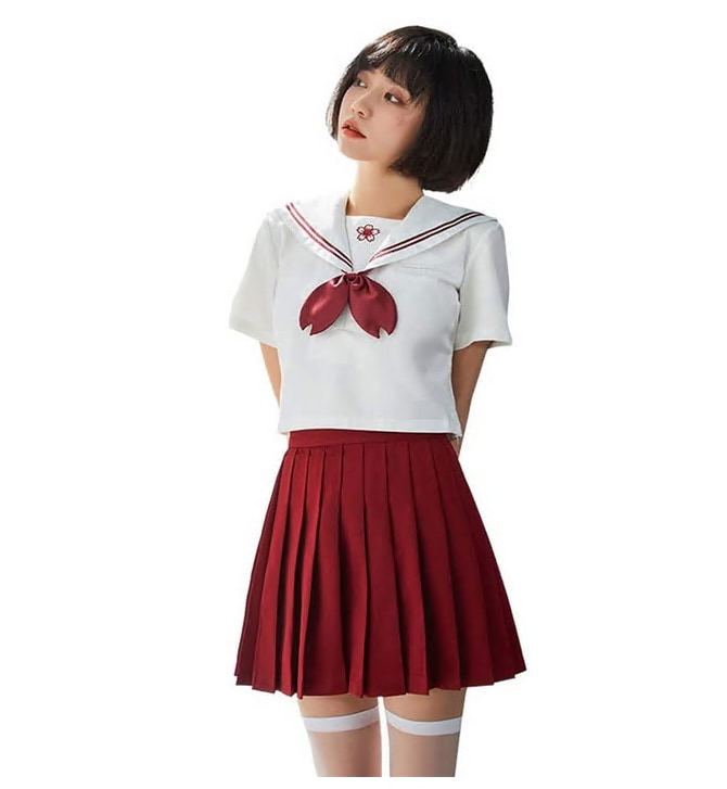 セーラー服コスプレ JK プリツスカト半袖リボンレディース制服 可愛い蝶結び 女子高校生学園祭文