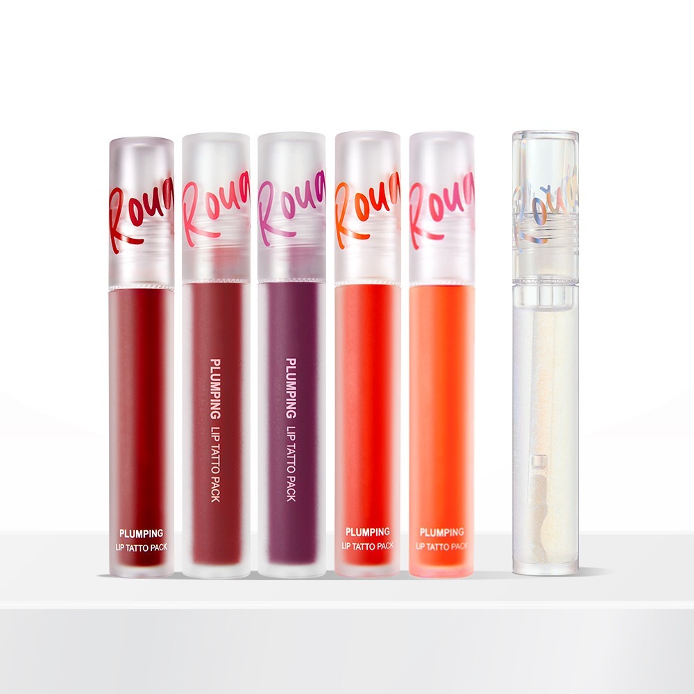 べたつきのないグロッシュリップオイル＋リプタトゥリップティント（カラー5種タック1）セット