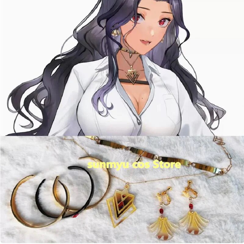 バーチャルYouTuber　にじさんじ　Scarle Yonaguni スカーレ ヨナグニ コスプレ道具　イヤリング　ネックレス　腕輪 チェーン アクセサリー