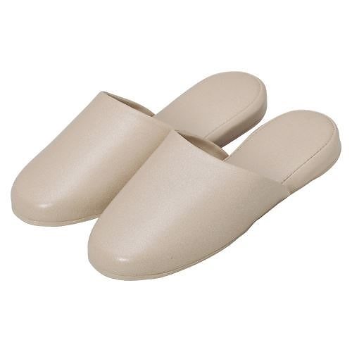 オーミケンシ 高周波レザースリッパ10足組ベージュ 5704-10 00017785