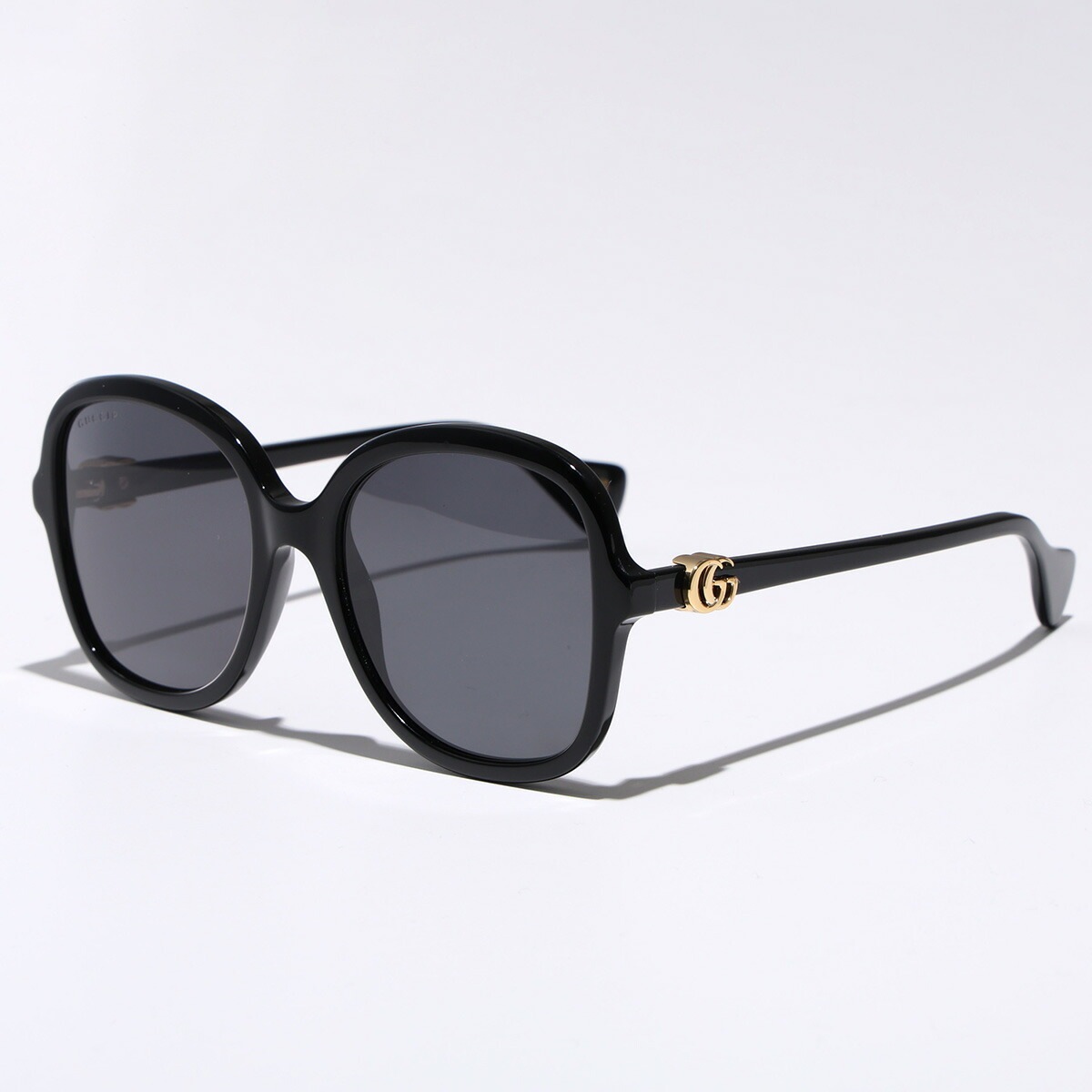 GUCCI グッチ サングラス GG1178S レディース 偏光レンズ バタフライ型 セルフレーム フルリム GGメタルロゴ アイウェア 001/BlackBlackGrey