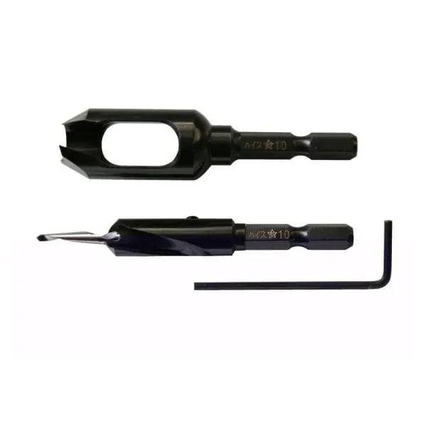 スターエム ハイス皿取and埋木セット 3．5X10mmX10mm 先端工具 木工アクセサリ 下穴錐