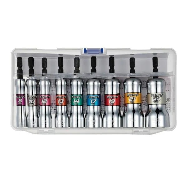 ベッセル 剛鍛セミロングソケット9本組 SL209PS 先端工具 ドリルアクセサリ ソケットビット ベッセル