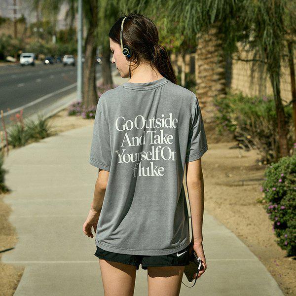 ランニングスローガンエアロクールピグメント半袖Tシャツ FST743 / 5color W