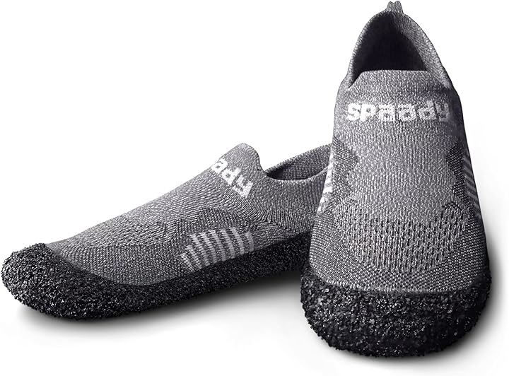 折りたたみシューズ コンパクト ベアフット ジム マリンシューズ シューズソックス 携帯 水陸両用 屋内OK(ライトグレー, 27.0 cm)