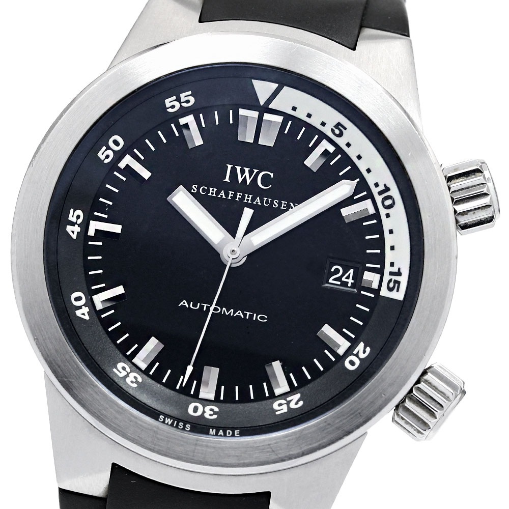 IWC SCHAFFHAUSEN IW354807 アクアタイマー オートマティック デイト 自動巻き メンズ 保証書付き_826376【中古】