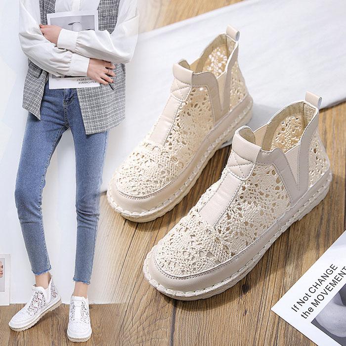 ショートブーツレディース夏レースショートブーツサマーブーツレースブーツサンダルスニーカー3cmヒールローヒールフラット脚軽量歩きやすい