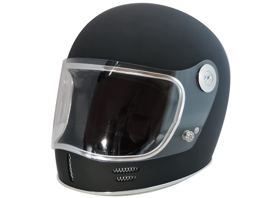 ヒートグループ COBRA NEW FIT VINTAGE フェイス ヘルメット かぶりごこちバツグン 57cm～60cm (マットブラック)